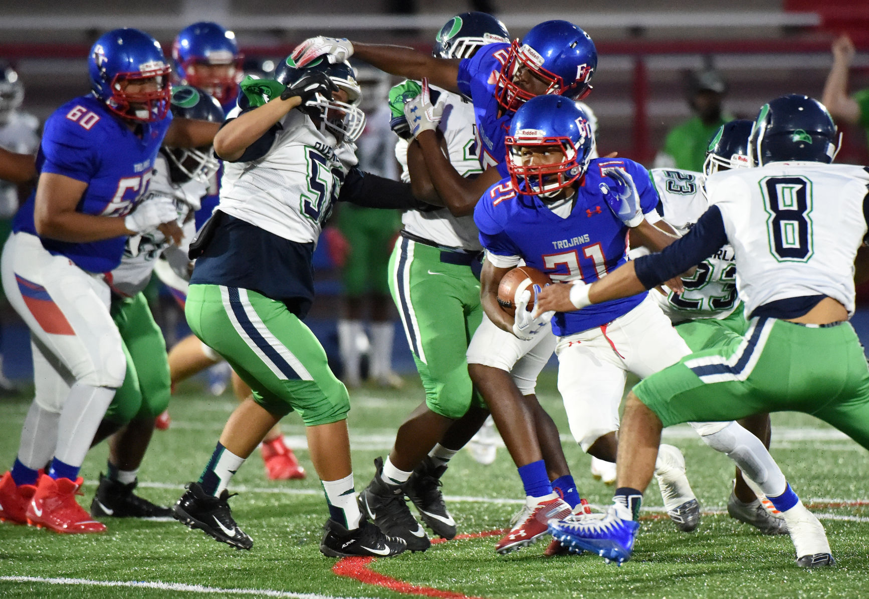 PHOTOS: Fountain-Fort Carson Trojans (21) Overland Trailblazers (29)